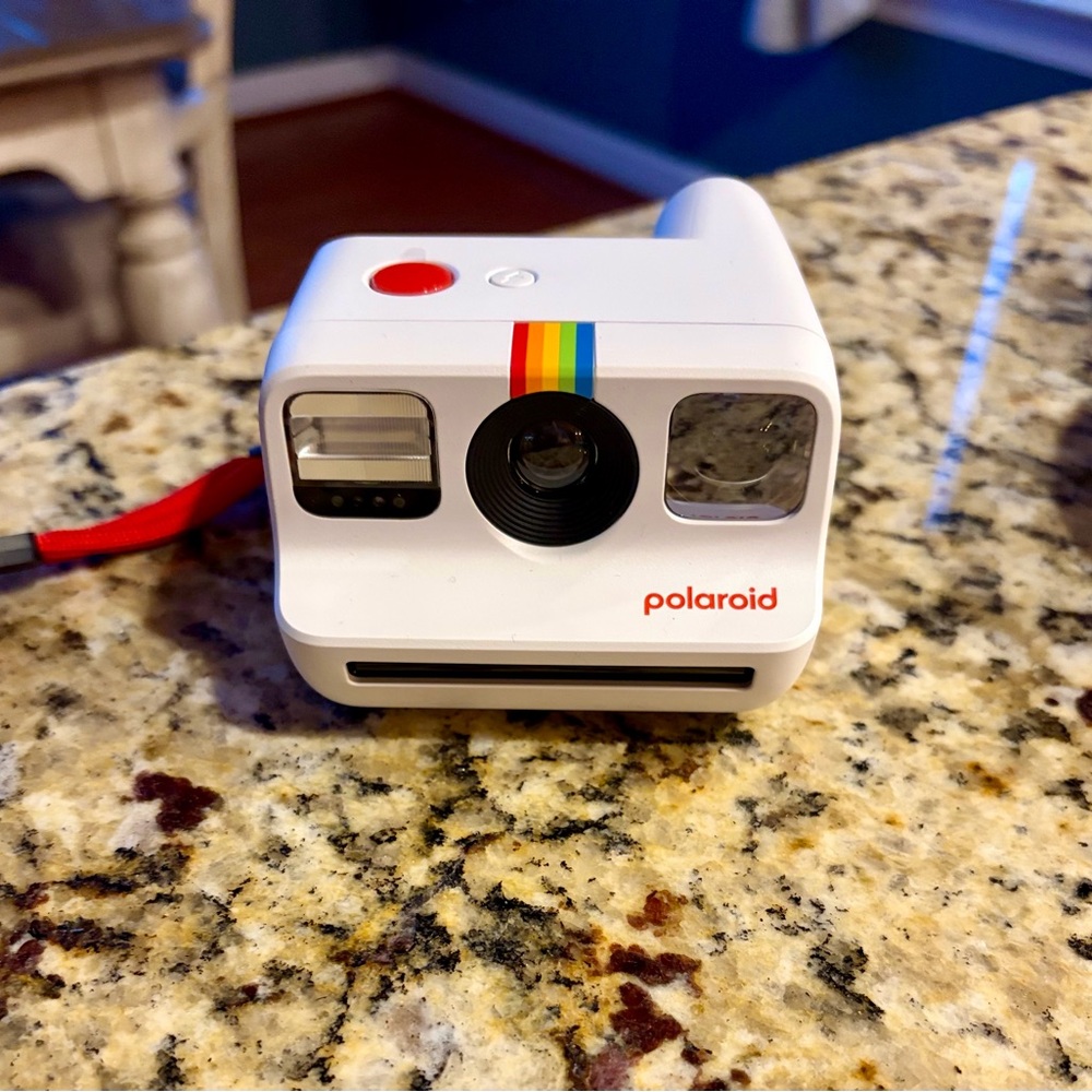 Polaroid Go Gen 2 White Instant Camera with Rainbow Accent